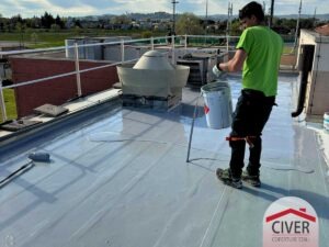 Scopri il nostro recente intervento a Vicenza by Civer Coperture tetti Verona: impermeabilizzazione con resina liquida bianca senza fiamma.