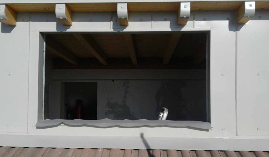 copertura in legno del solarium